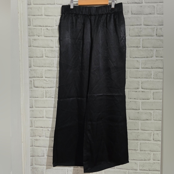 NEW J. Crew Astrid Wide-Leg Pant in Luster Crepe Black size 6 - Picture 4 of 12